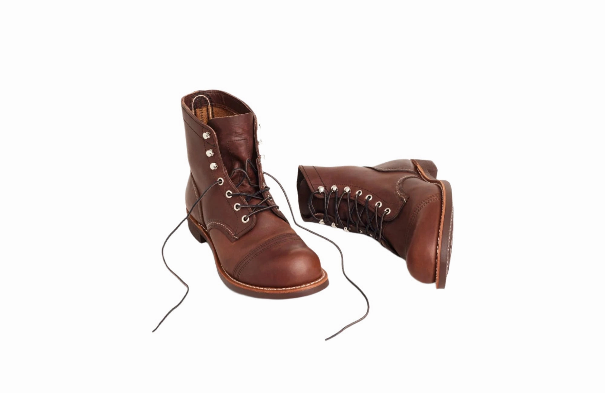 Pastel Glow High Utility Red Wing Men's Iron Ranger Round Toe Boots - Amber