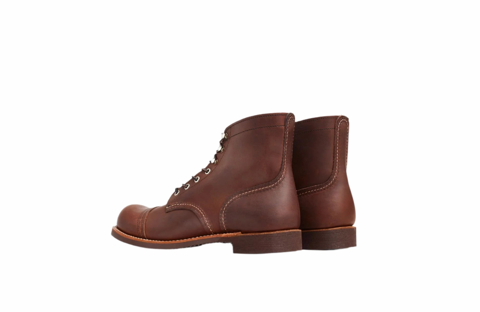 Waterproof Cold Climate Red Wing Men's Iron Ranger Round Toe Boots - Amber