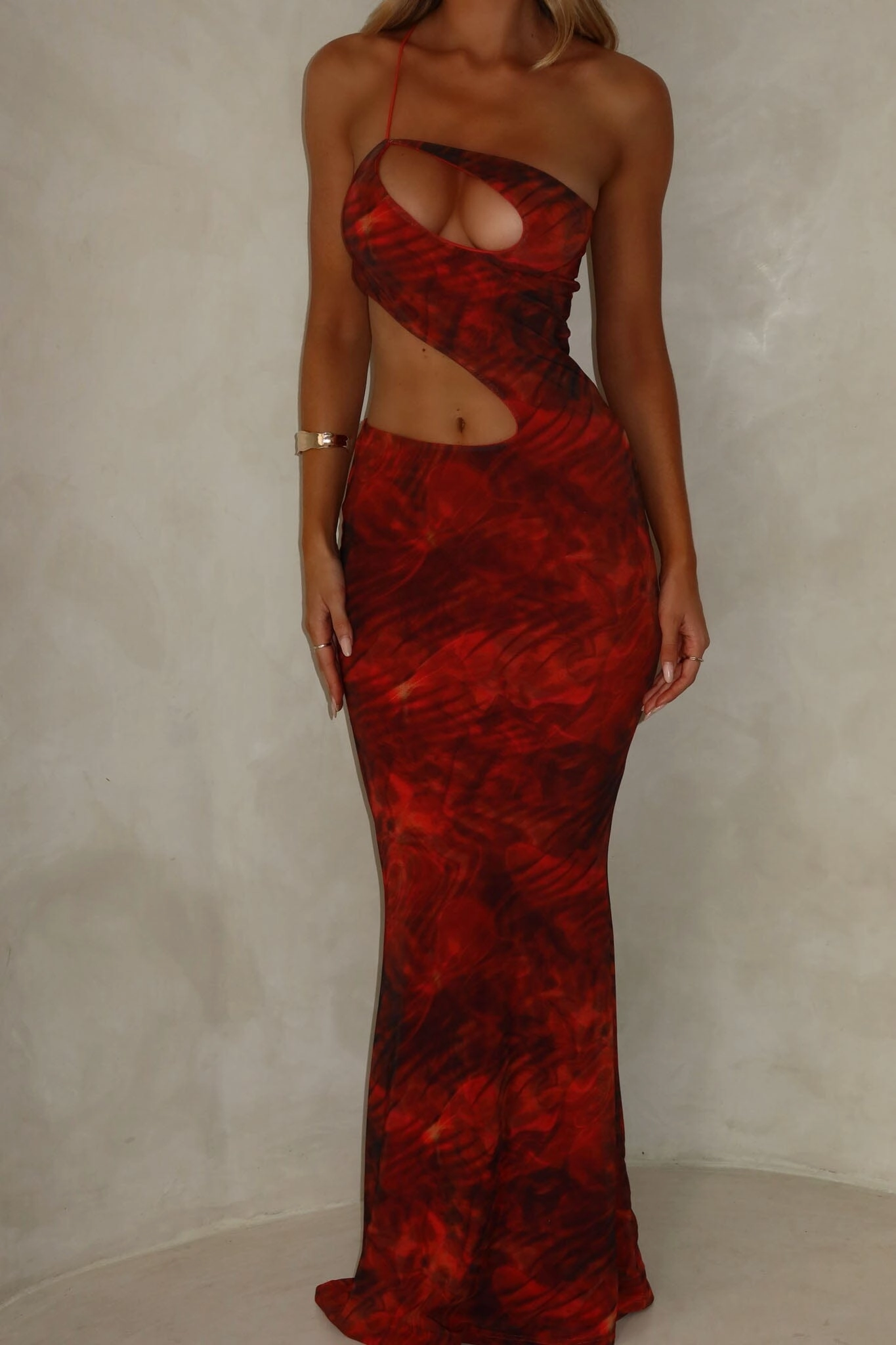 FERN MAXI DRESS ORANGE Ethically-Made Euro Touch
