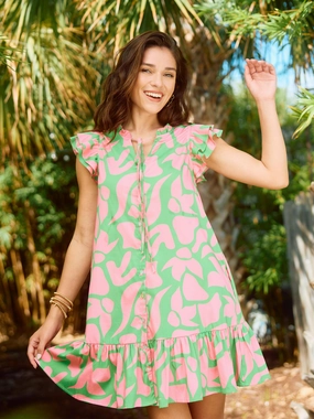 FINAL SALE - Abby Dress | Piece By Piece Pink Peach Tone