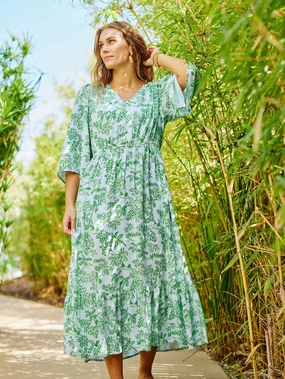 Air Layer FINAL SALE - Melissa Dress | Island Oasis Green