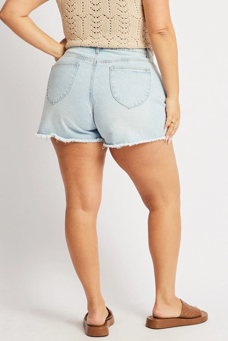 windproof Easy Stretch Denim Relaxed Shorts