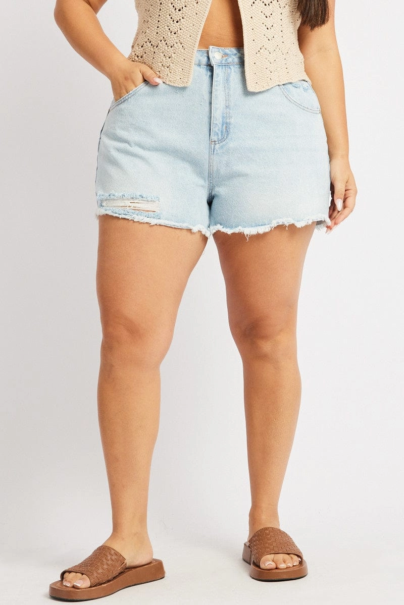 Denim Relaxed Shorts ski wear Travel Fit