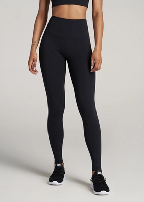 Balance High-Rise Leggings for Tall Women in Black Flexible Motion Fitness Lover Durable Stitch