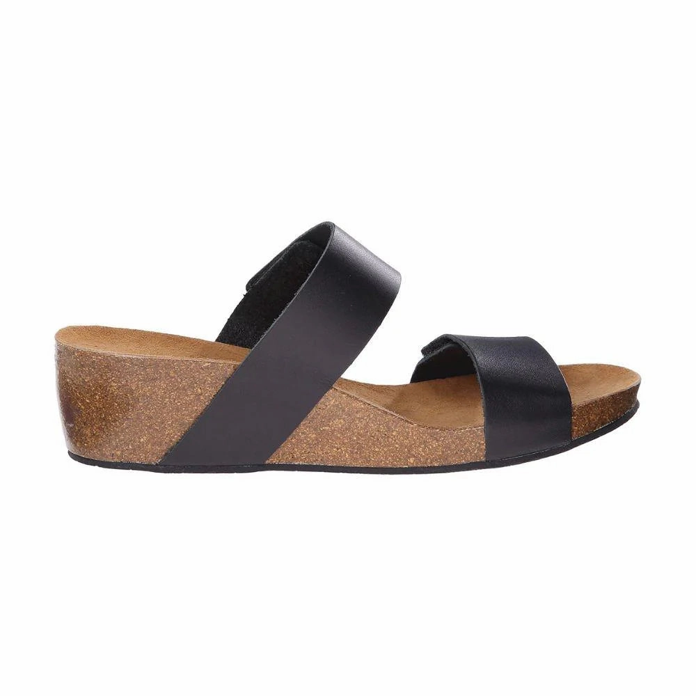 Eric Michael by Laurevan Women's Liat Wedge Sandal - Black Effortless Pair