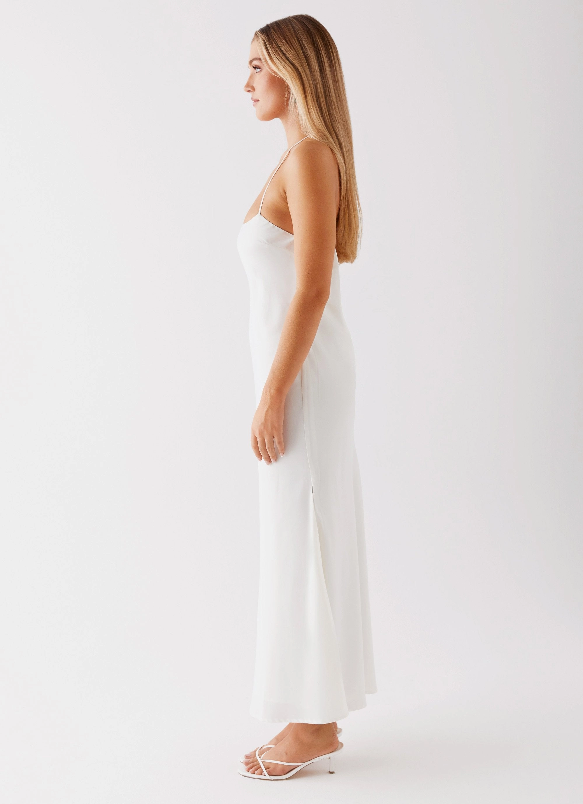 Runway Royalty Maxi Dress - White Guest Shine