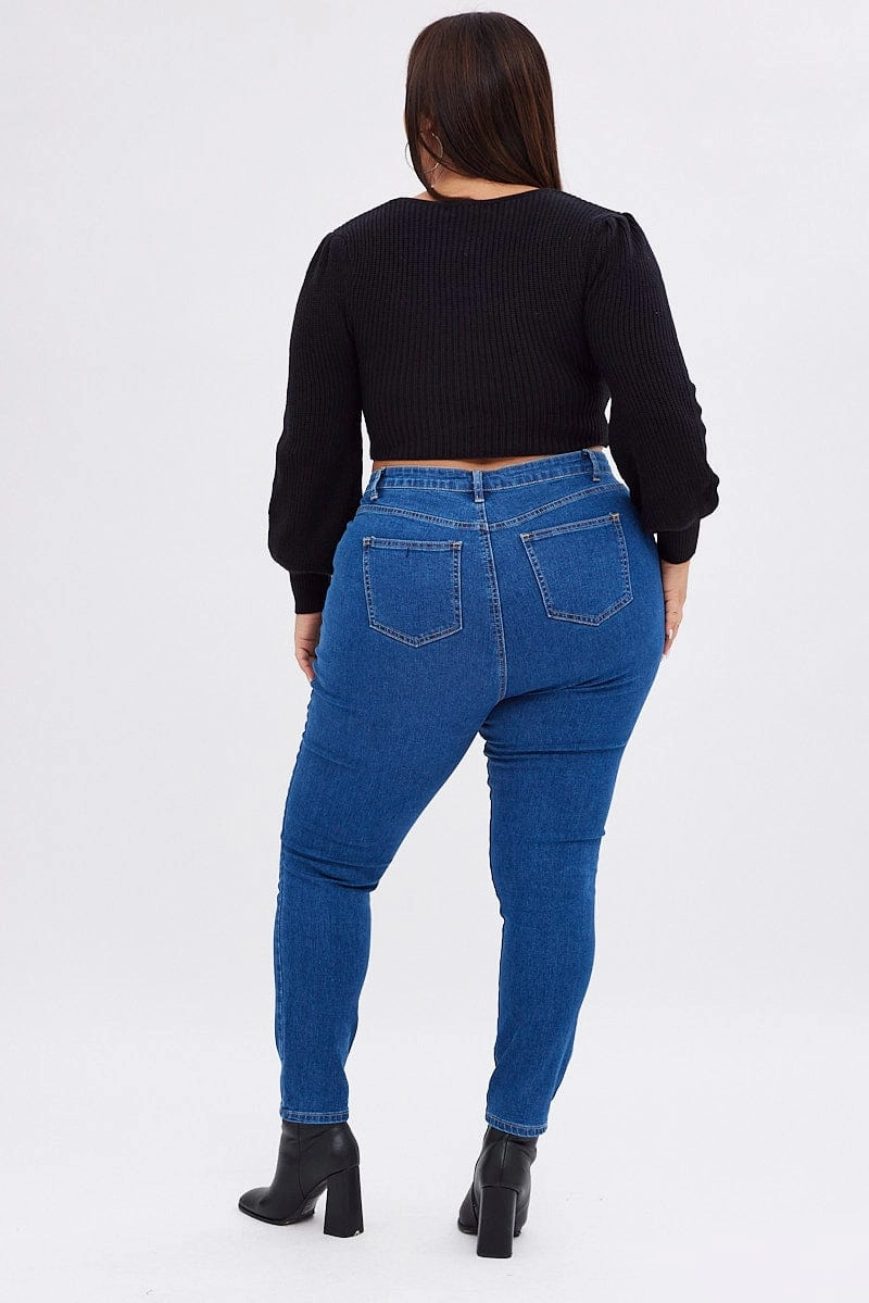 Recycled Fiber Content Basic Attire Denim Skinny Denim Jeans High Rise