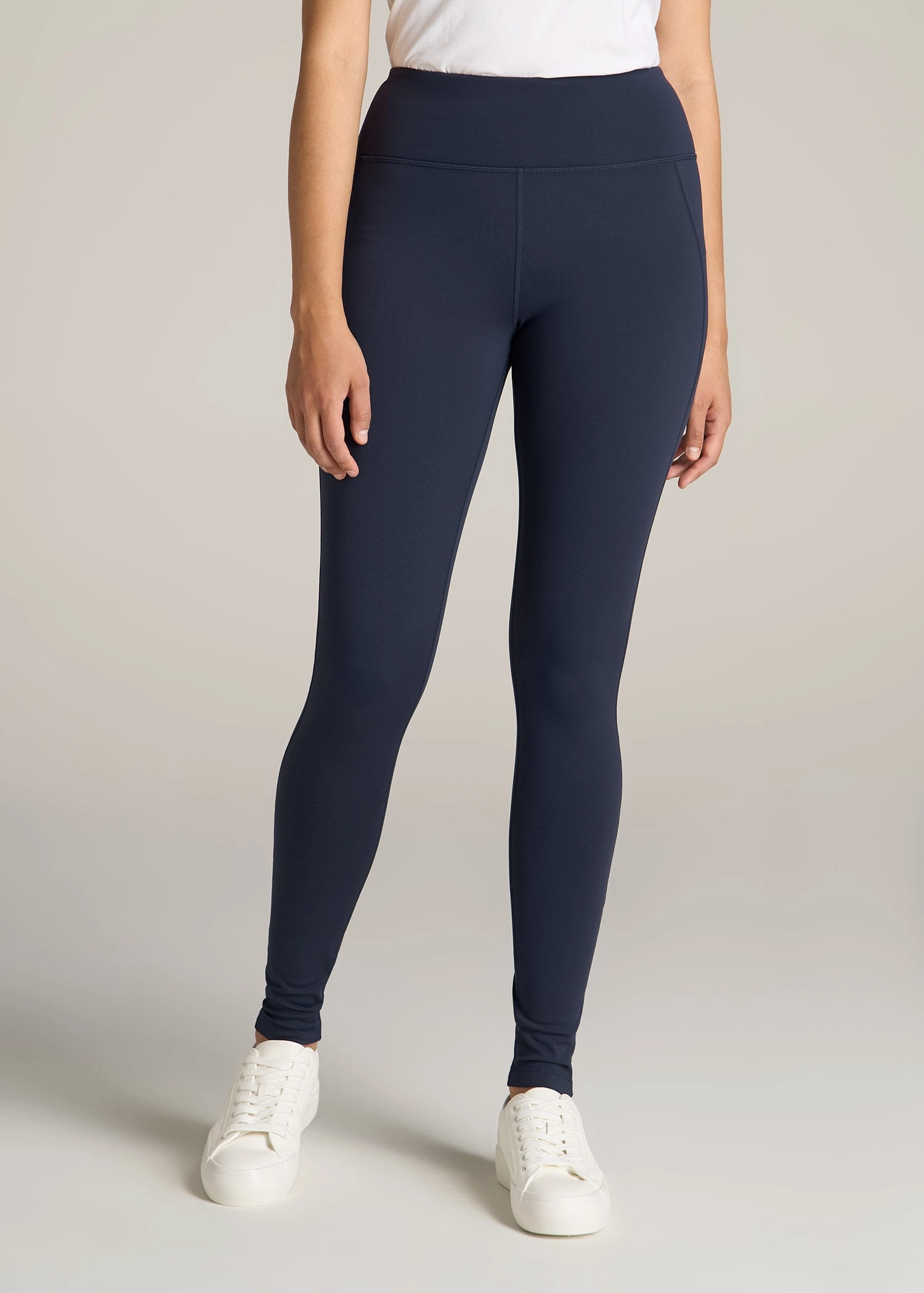 Cozy Basics Fleece Lined Women's Tall Leggings in Navy