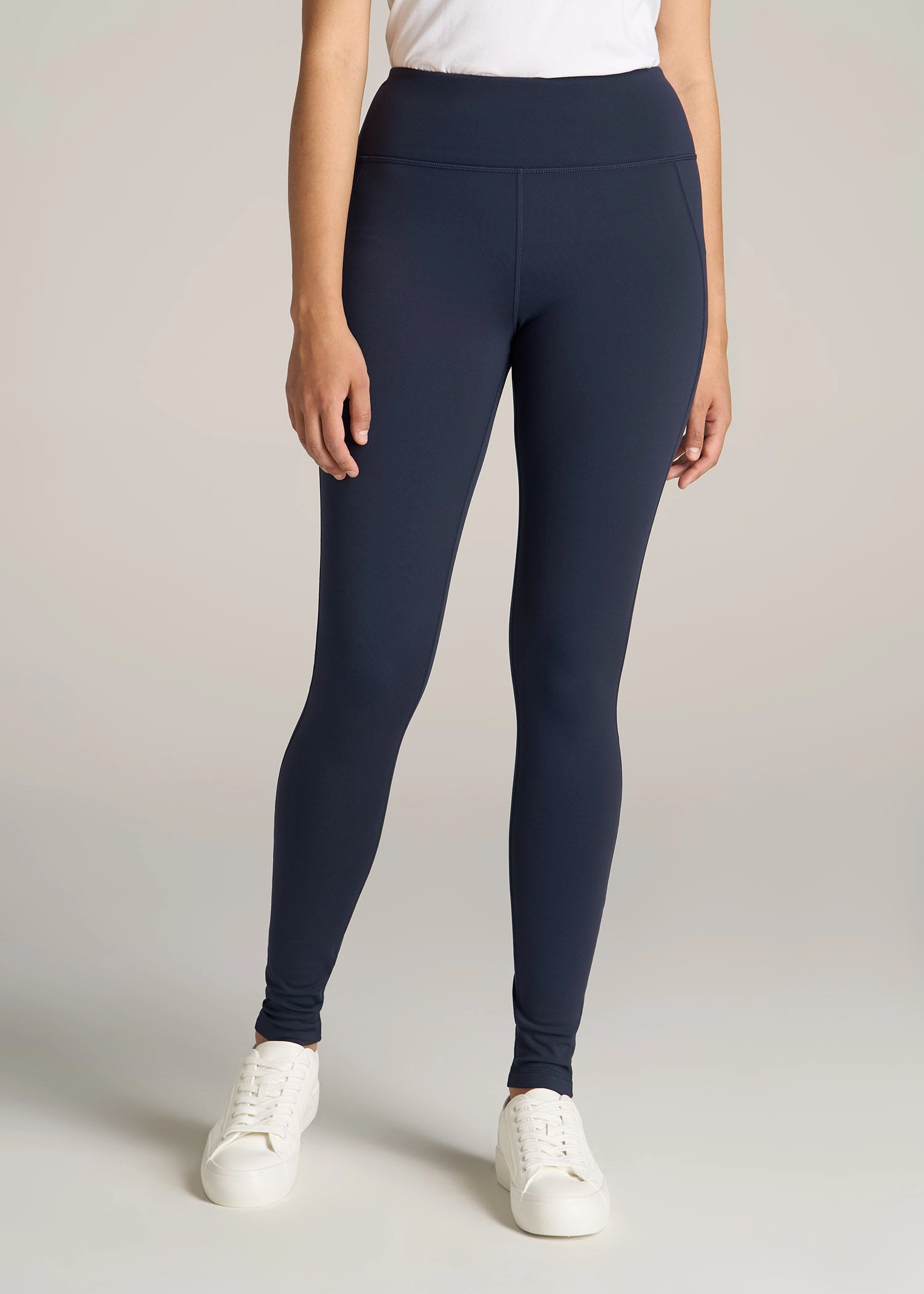 All-purpose fit shape fit Fleece Lined Women's Tall Leggings in Navy