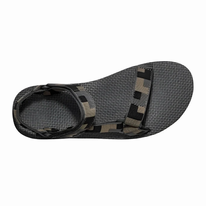 Teva Men's Original Universal Sandal - Retro Shapes Grey Outdoor Flats Ergonomic Footbed Molding