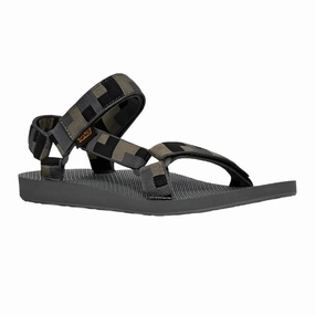 Teva Men's Original Universal Sandal - Retro Shapes Grey Comfortable Beach Footwear Swift Walk