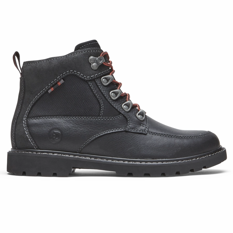 Rockport Men's Strickland Chukka Waterproof Boot - Black Protective Finish Trail Runner