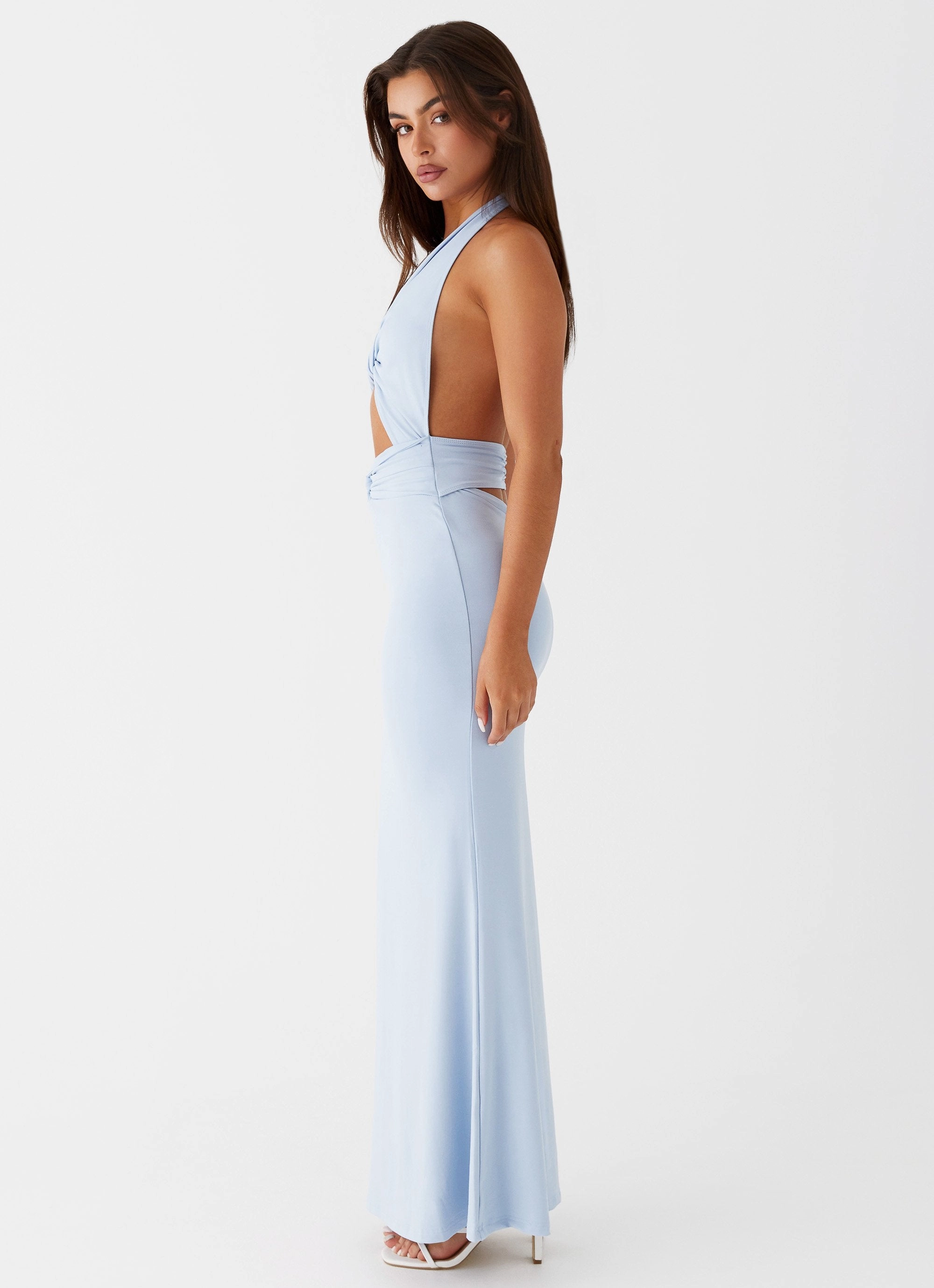 Mood Friendly Carolina Twist Maxi Dress - Blue