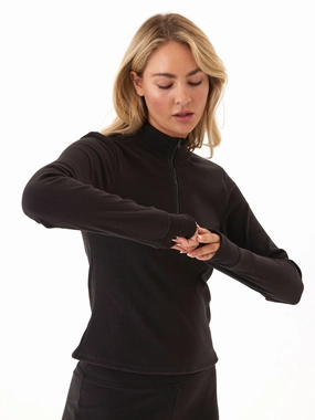 Bonded Fabric Fashion Trend Roni Brushed Performance Rib 1/4 Zip Pullover