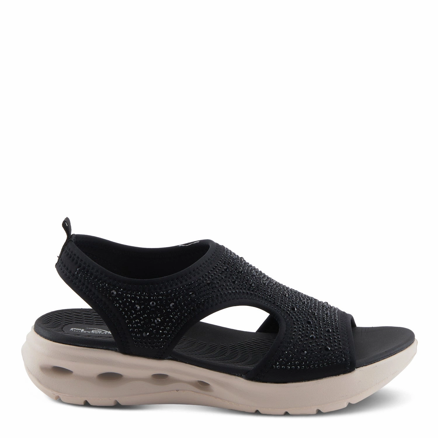 Flexus by Spring Step Women's Gosselin Open Toe Sandal - Black Lightweight Design Easy Travel