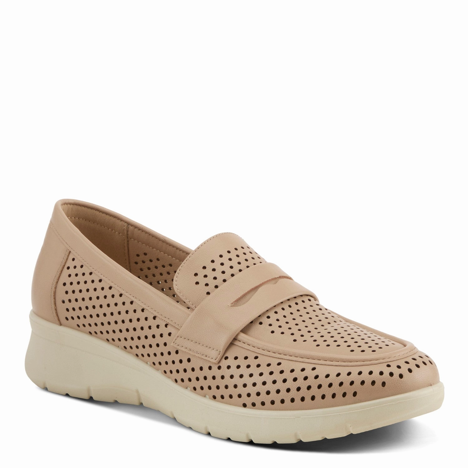 Flexus by Spring Step Women's Shoji Slip On Penny Loafer - Beige Fresh Steps Wear Often