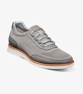 Trendy Florsheim Men's Launch Knit Elastic Lace Moc Toe Slip On - Gray