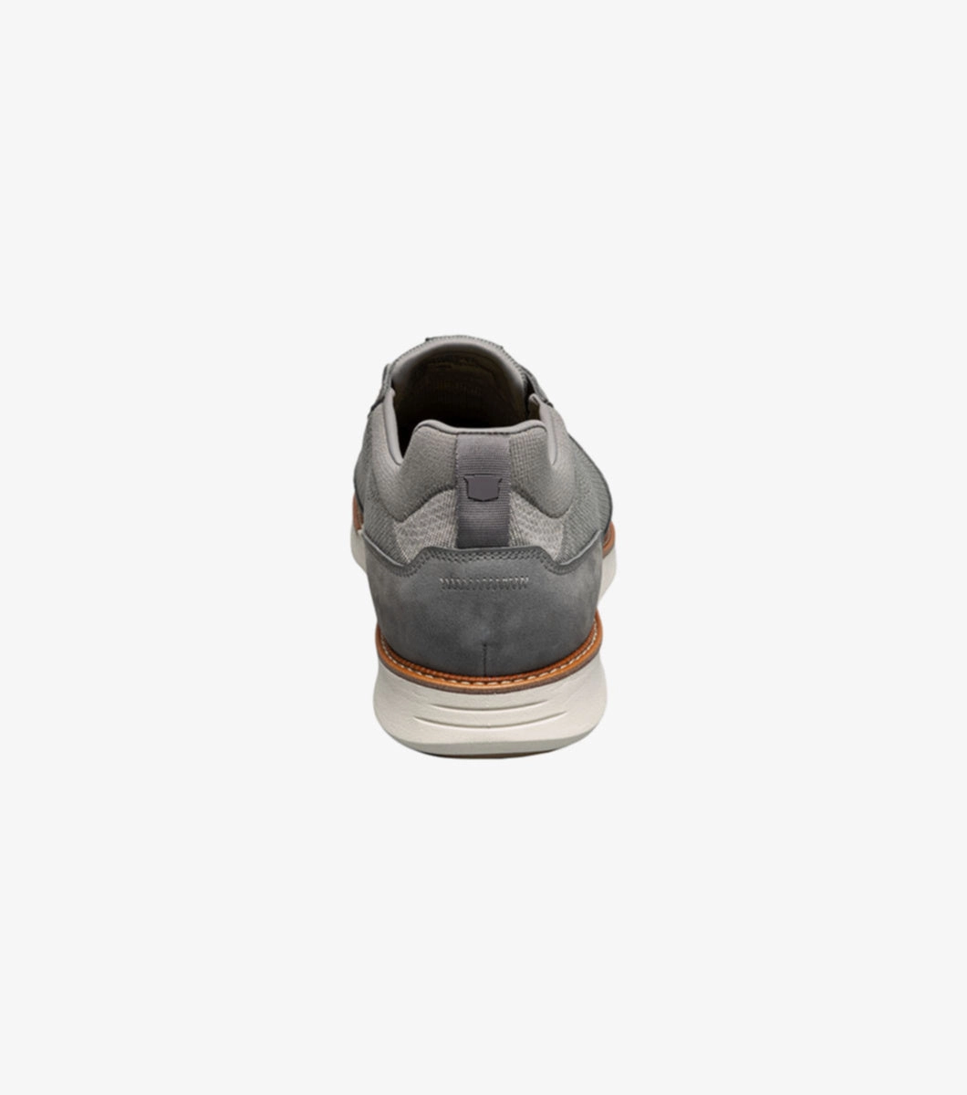 Florsheim Men's Launch Knit Elastic Lace Moc Toe Slip On - Gray Weekend Vibes Foot Grace