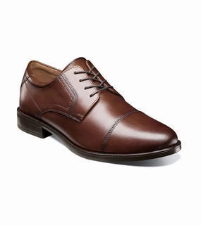 Winner Shade Japan Sharp Florsheim Men's Midtown Cap Toe Oxford - Cognac