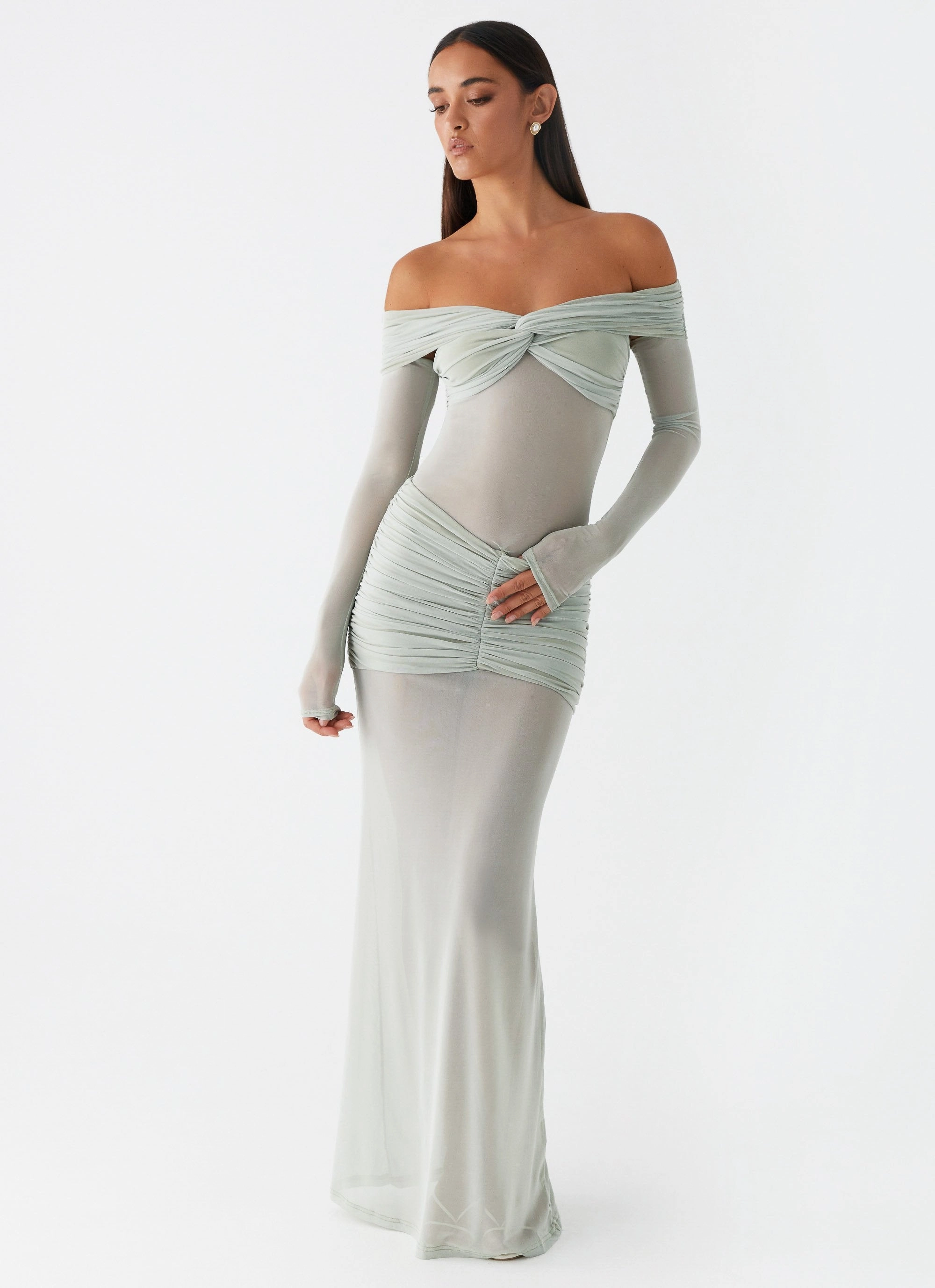 Mercy Maxi Dress - Sage Youthful Look