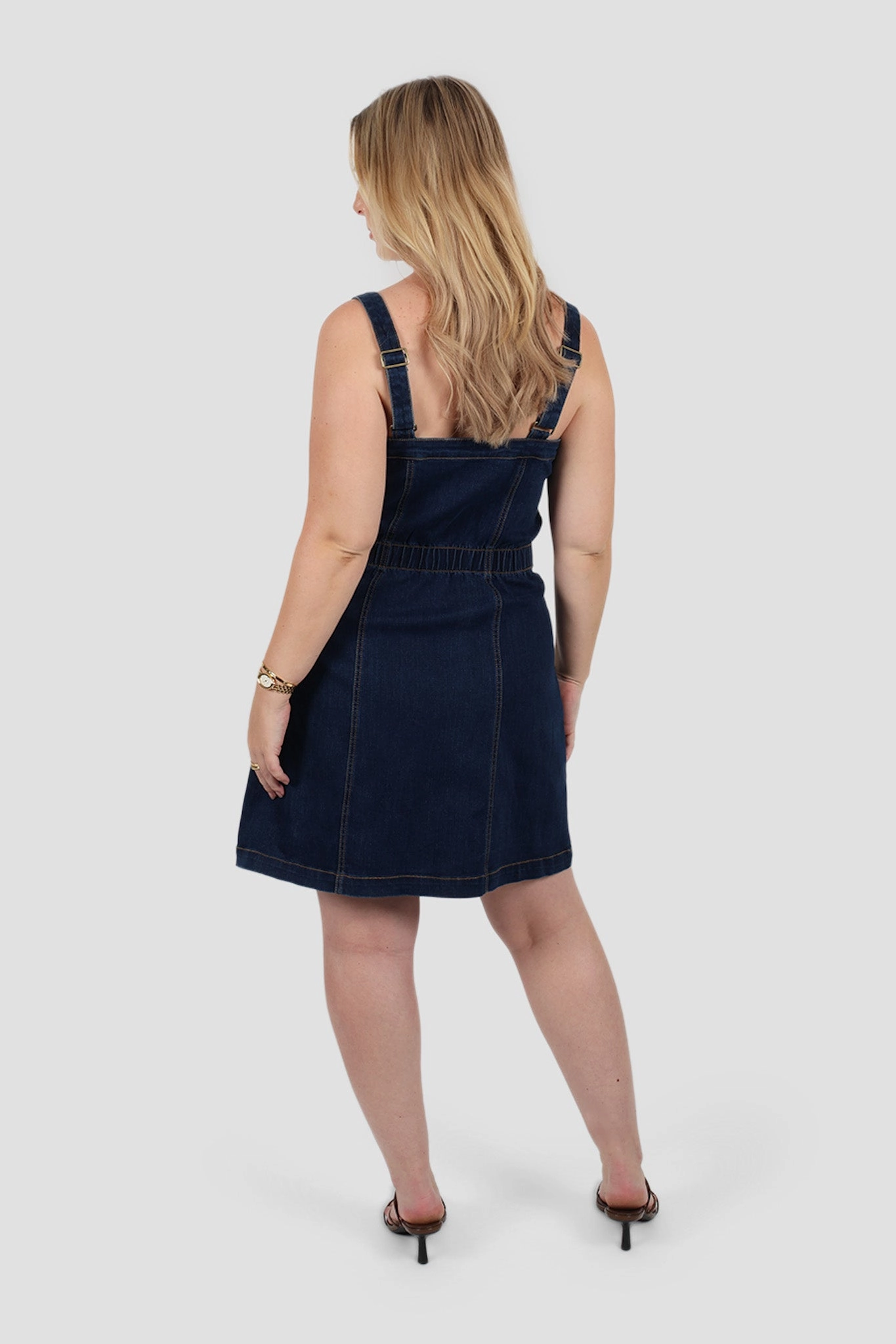 Casual Tones Minimalist Design RAYLA DENIM DRESS MIDNIGHT