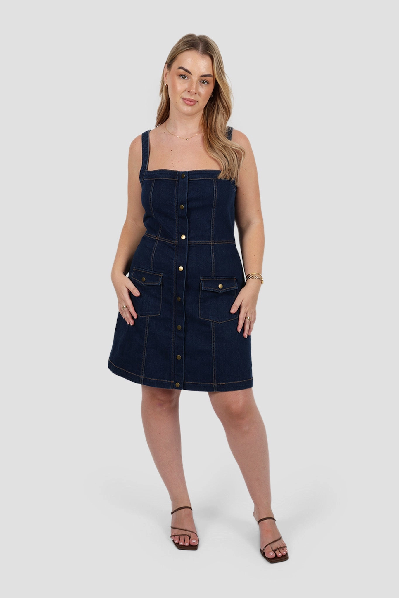 Subtle tone RAYLA DENIM DRESS MIDNIGHT