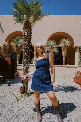 RAYLA DENIM DRESS MIDNIGHT Chilly Weather Comfort Fresh Palette