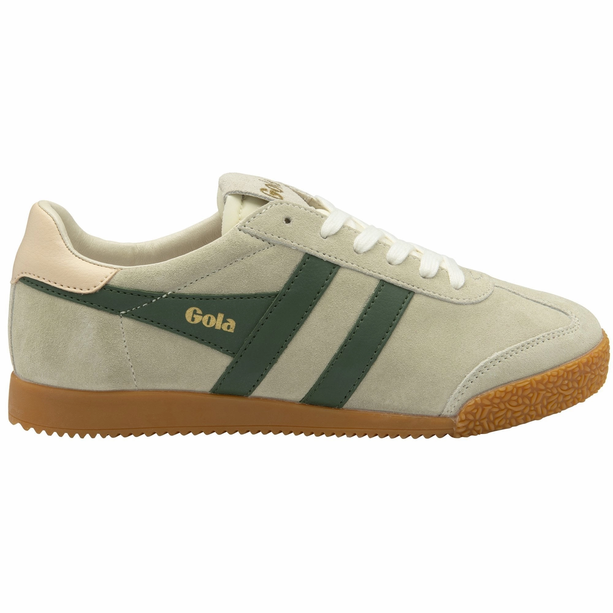 Cool Mesh Gola Women's Elan Classic Sneakers - Wheat/Evergreen/Pearl Pink