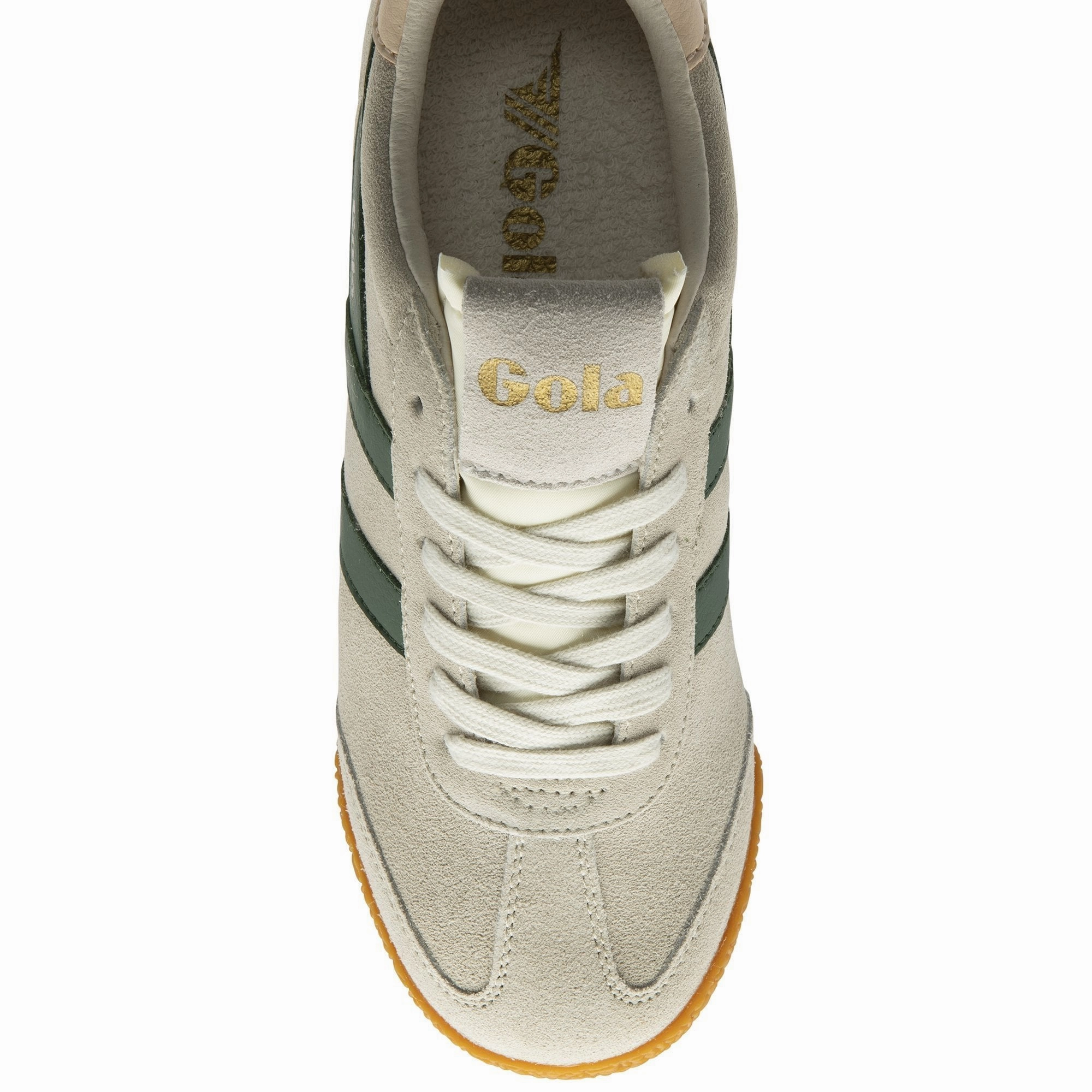 Gola Women's Elan Classic Sneakers - Wheat/Evergreen/Pearl Pink City Daily Soft Base
