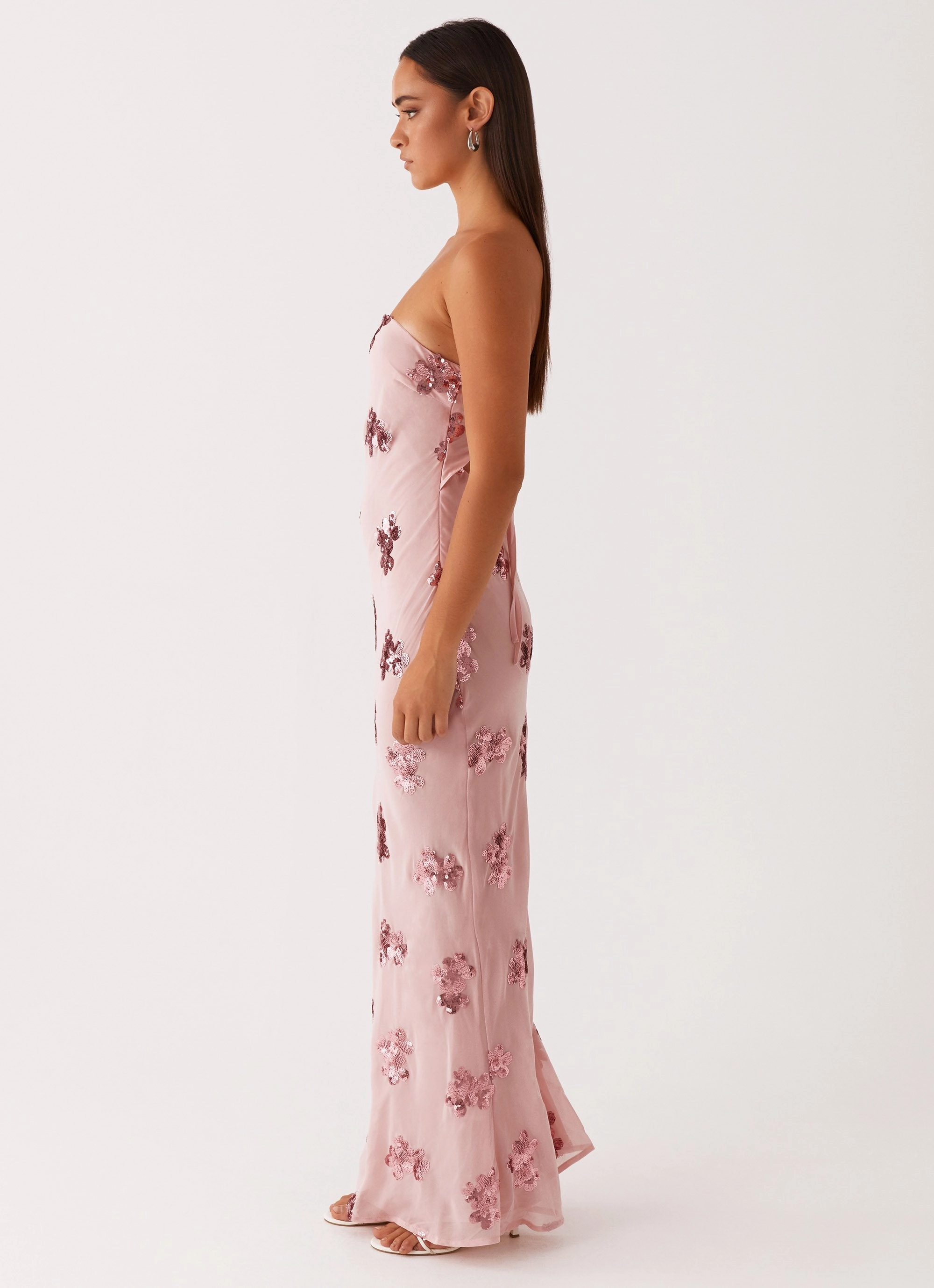 Cozy Wearable Sweet Escape Sequin Maxi Dress - Baby Pink