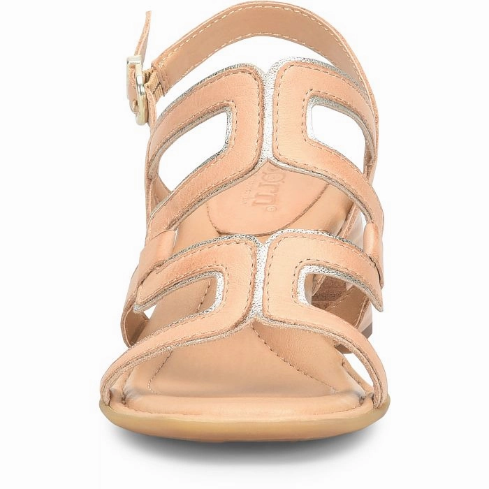 Comfortable Open-toe Shoes Born Women's Sofia Heeled Sandal - Natural/Pana Cotta