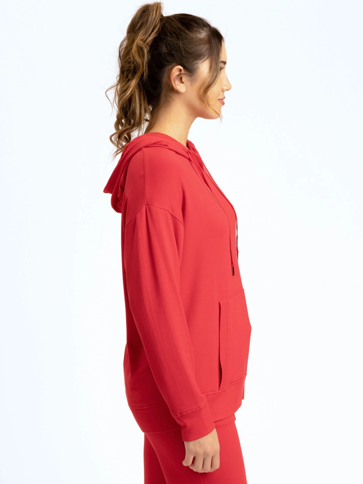 Modern Travel Look Madge Feather Fleece Pullover Hoodie
