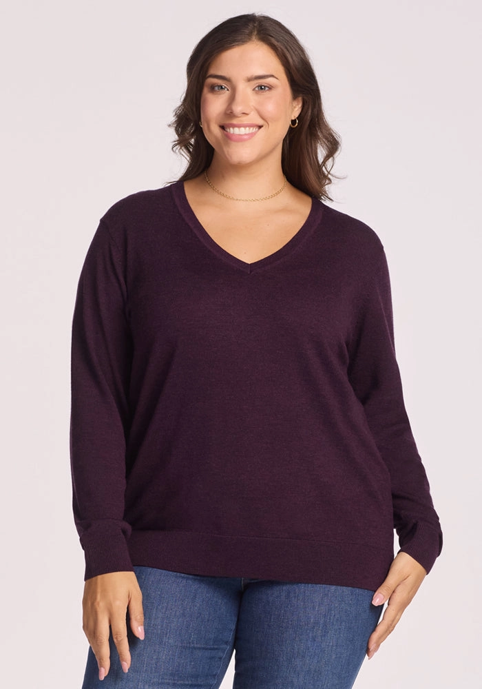 product pastel softness Francesca Sweater - Deep Plum