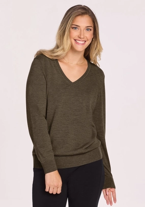 Francesca Sweater - Pine Needle Minimal Fit absorbent