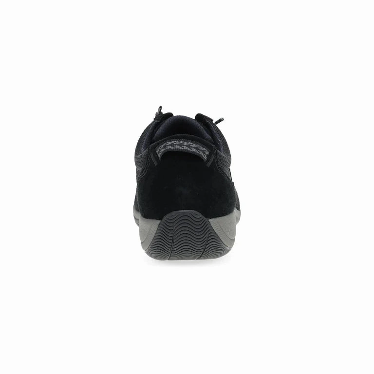 Dansko Women's Harlyn Sneaker - Black/Black Suede Compression Molded EVA