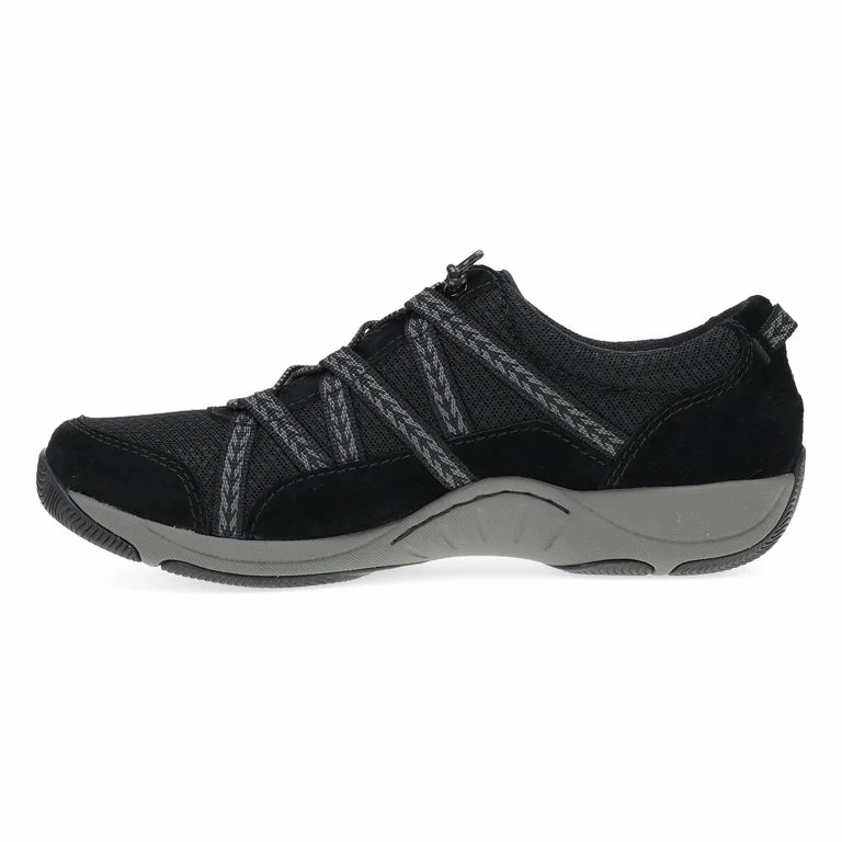 Odor Resistant Dansko Women's Harlyn Sneaker - Black/Black Suede
