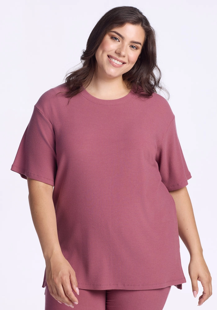 FadeResistant Vera Ribbed Tunic ? Final Sale Deals! - Powdered Rose
