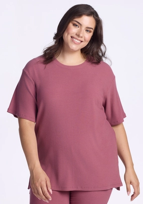 FadeResistant Vera Ribbed Tunic ? Final Sale Deals! - Powdered Rose