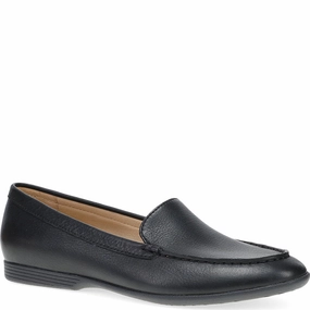 Dansko Women's Lorri Loafer Flat - Black Non Marking Sole Flexible   strap