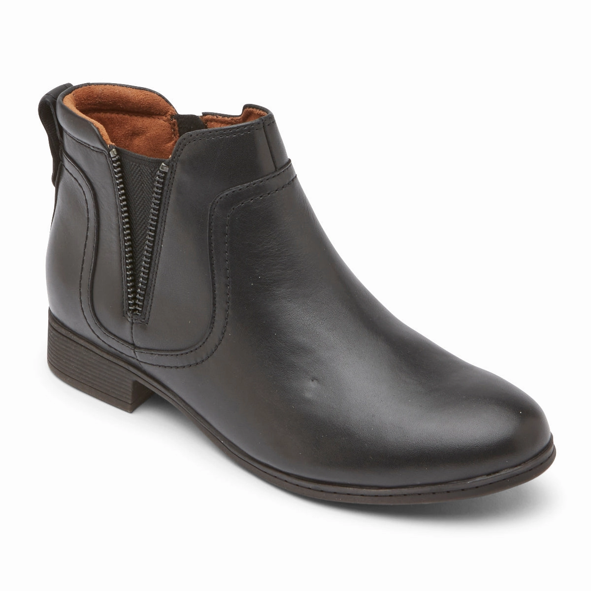 Rockport Women's Crosbie Gore Bootie - Black Walking Vibe Urban Chill