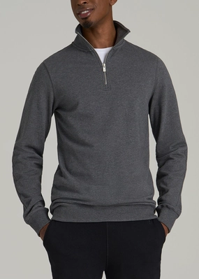 Festival Outfit Wearever 2.0 French Terry Quarter-Zip Tall Men's Sweatshirt in Charcoal Mix