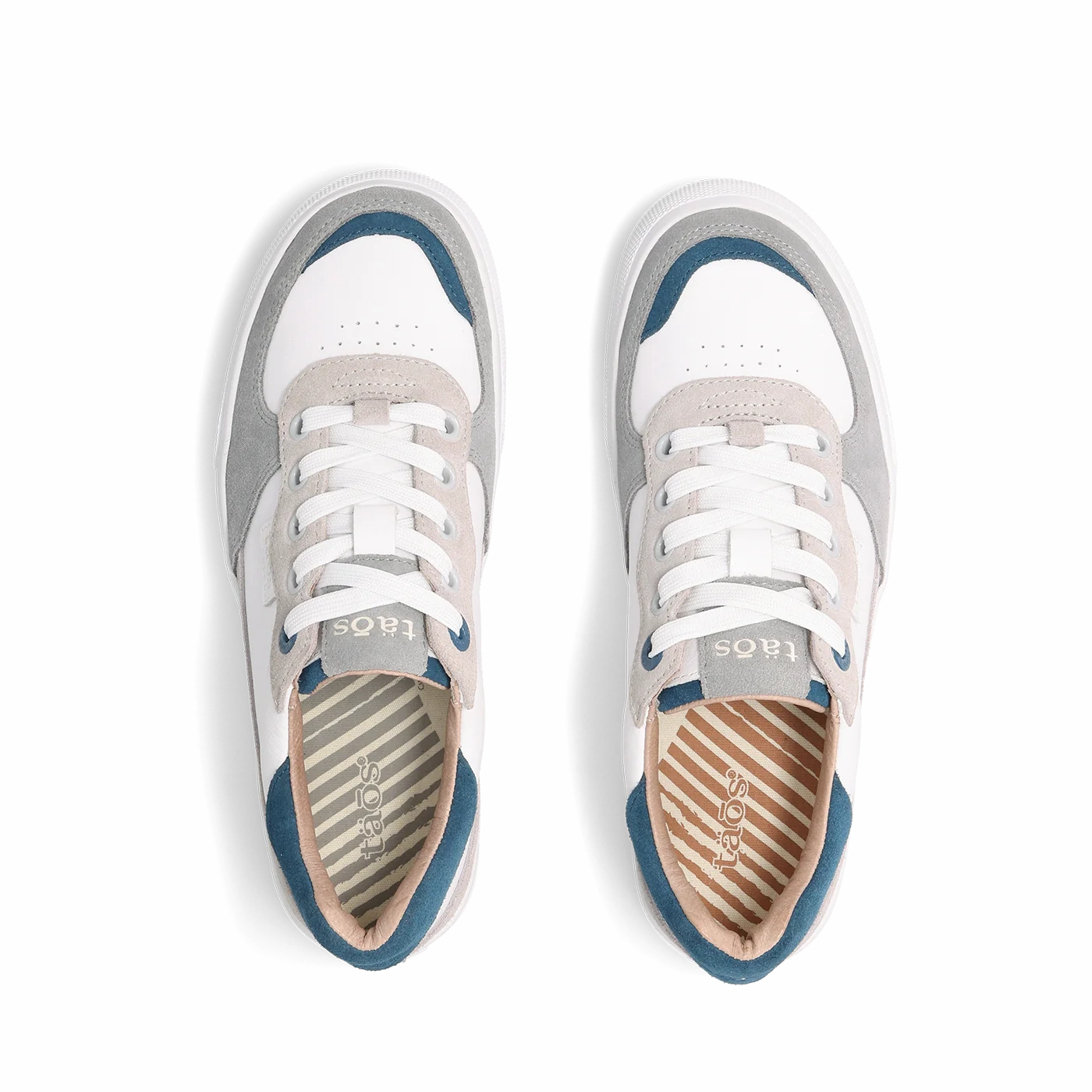 Foot Softness Minimal Pressure Taos Women's Pop Soul Sneaker - Grey/Petrol Blue Multi