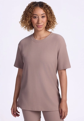 quick-drying Tagless Design Vera Ribbed Tunic - Mocha Meringue
