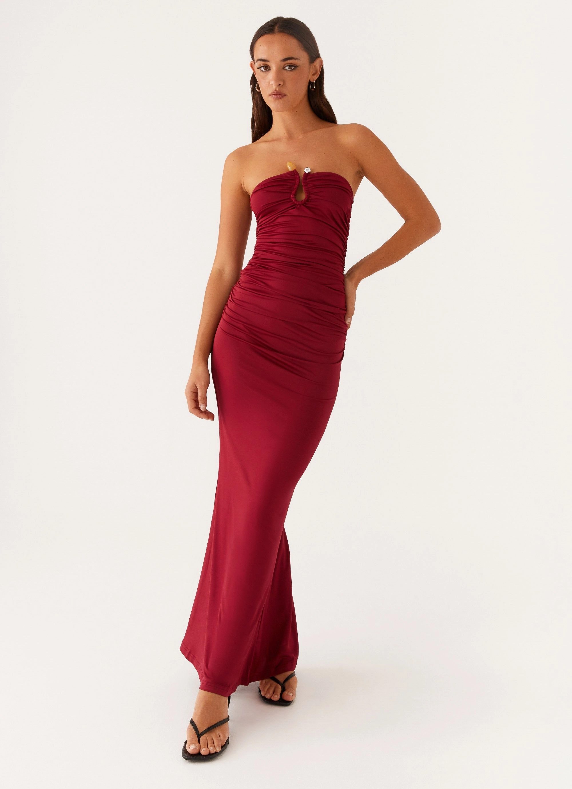 Sharp Profile Rudy Maxi Dress - Maroon