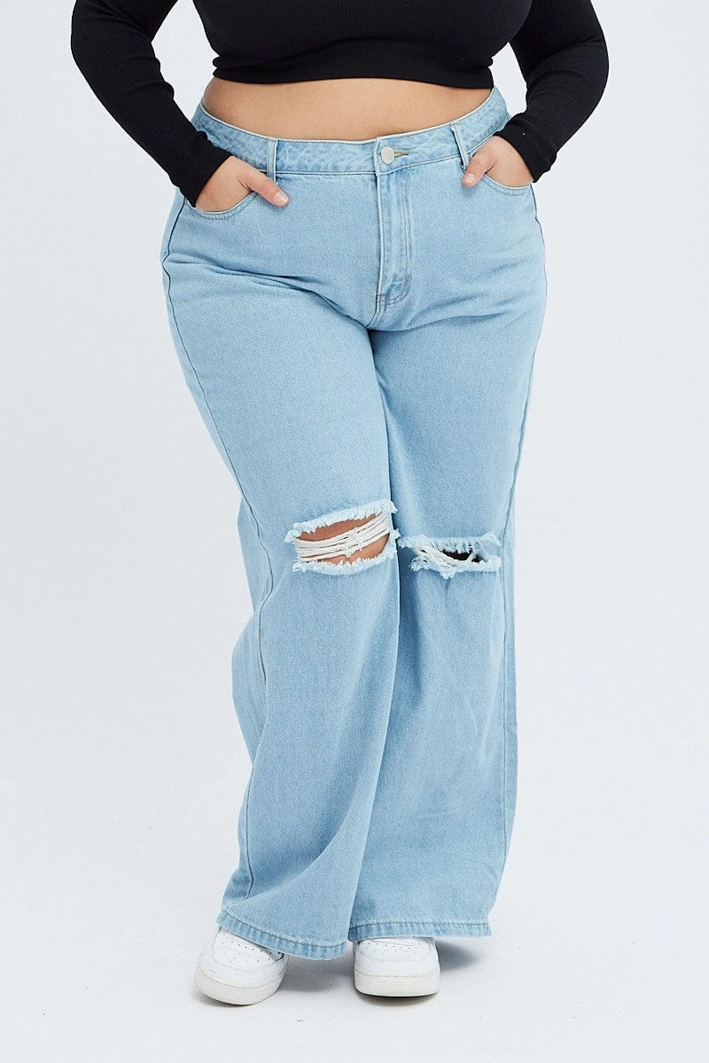 Denim Baggy Denim Jeans High Rise Favorite Basic