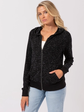 Geraldine Rhythm Slub Zip Hoodie Wind Protection FadeResistant Print