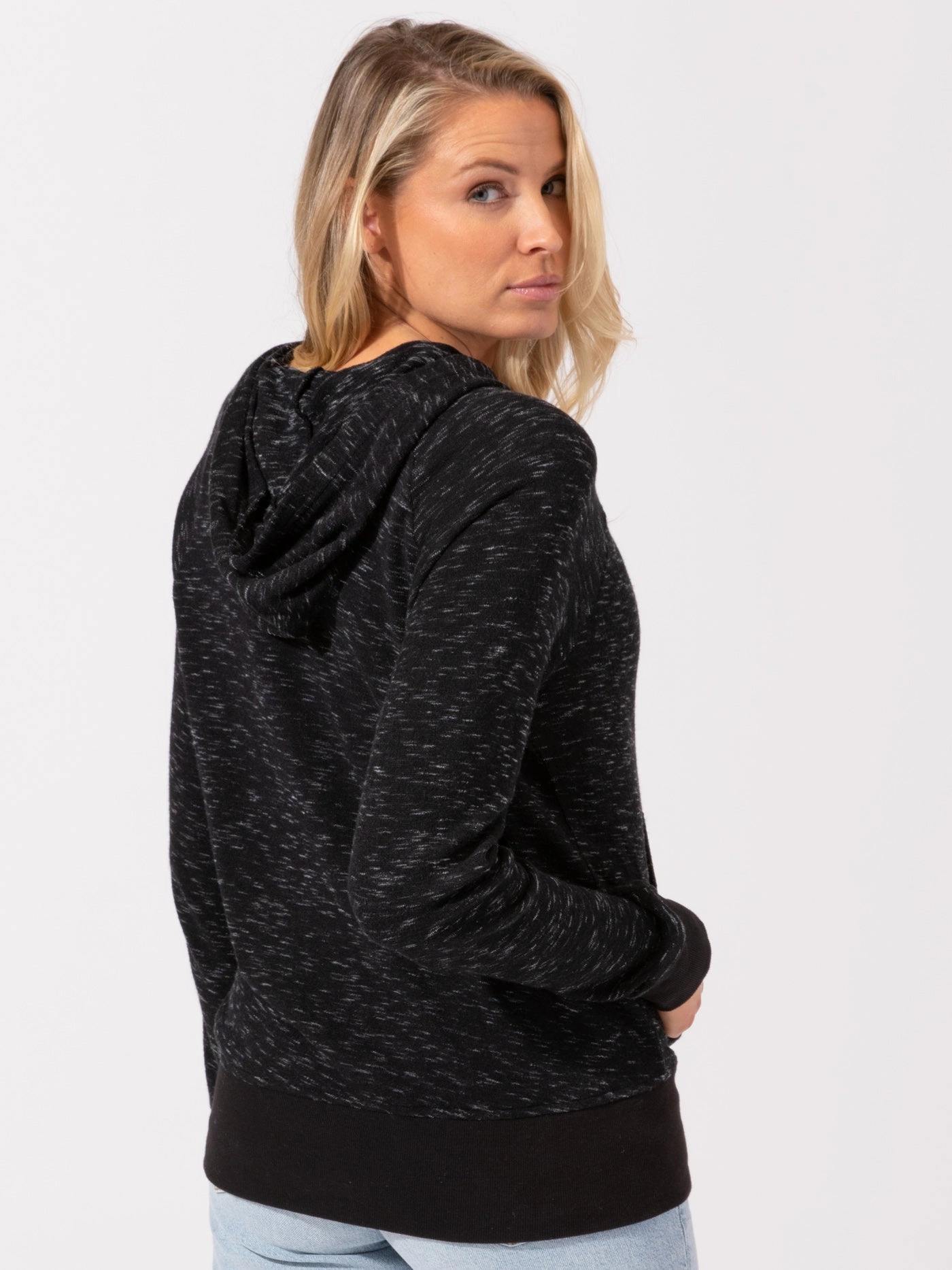 Geraldine Rhythm Slub Zip Hoodie Anti Static Interior Lightweight insulation
