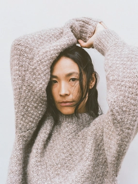 Gia Hand Knit Sweater, Alpaca Cotton, Shrub Urban Look Running Gear