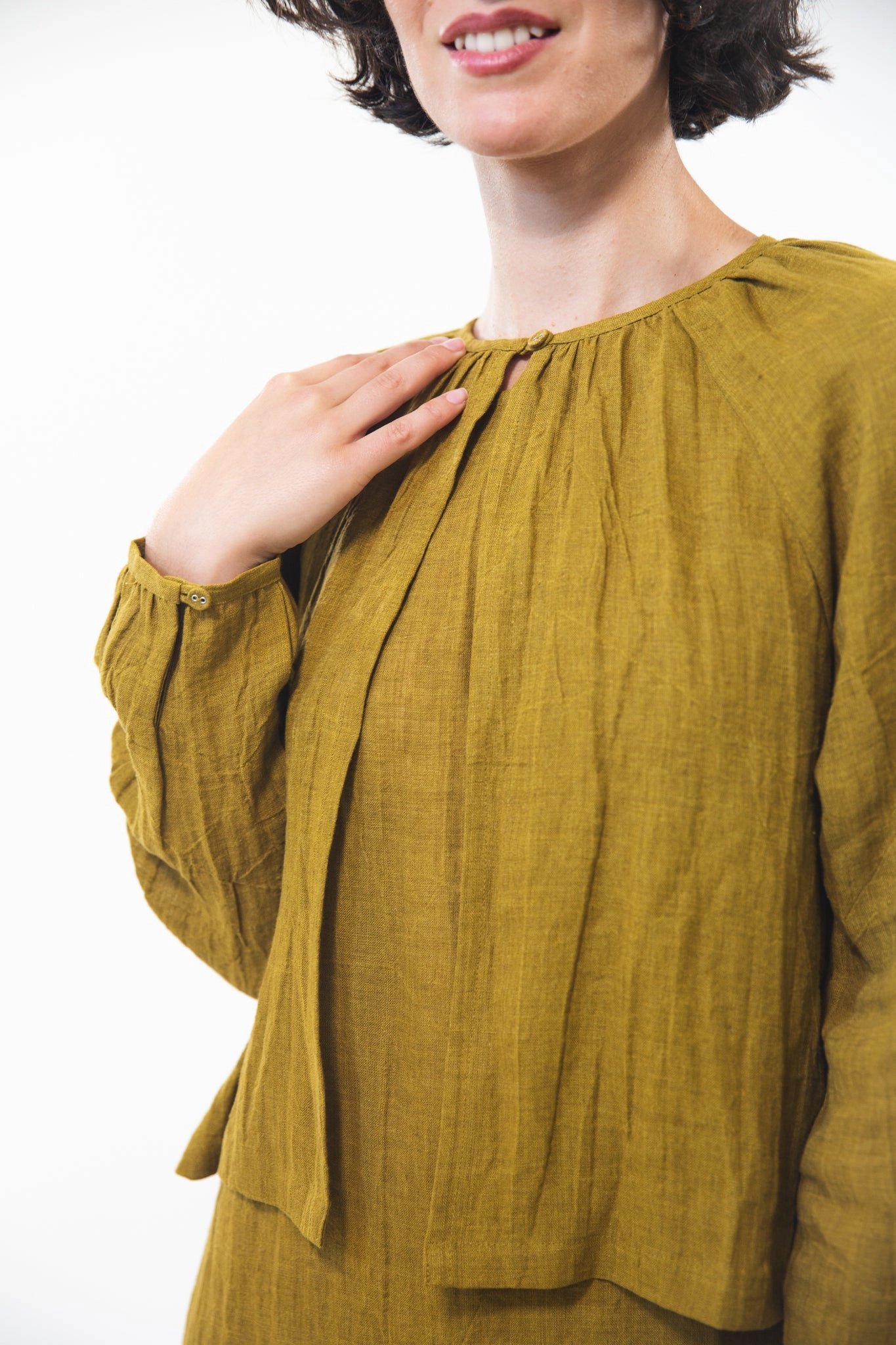 Stylish Outer Layer Flexible Shoulder Glenda Jacket | Antique Moss