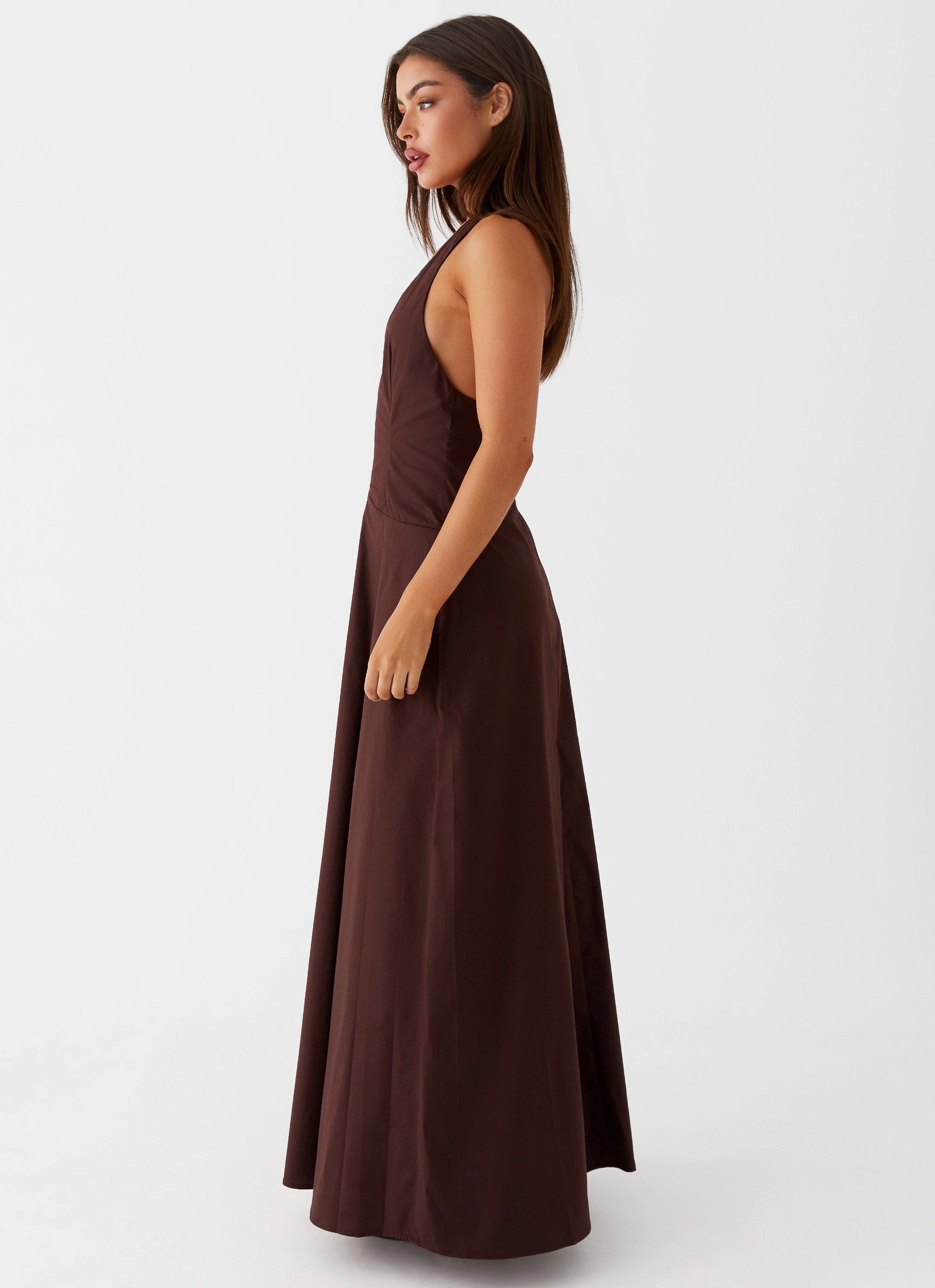 Fit Mood confident look Vestige Maxi Dress - Chocolate